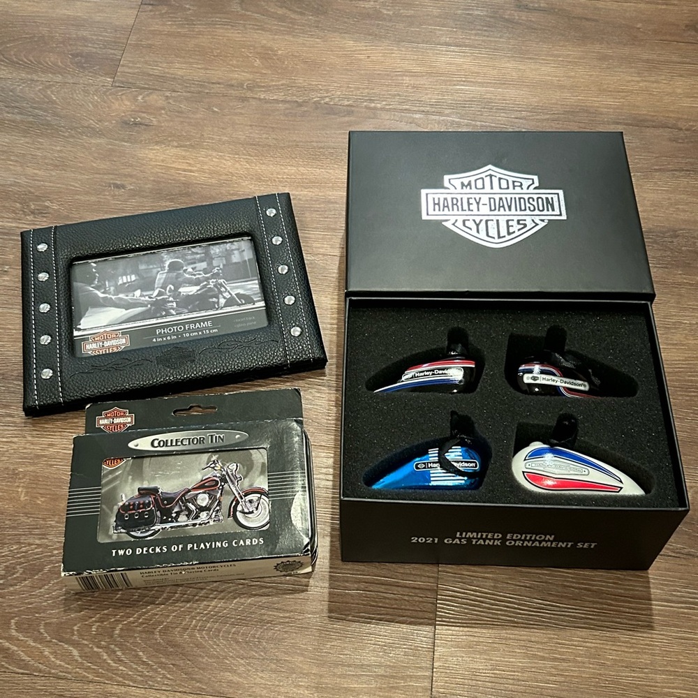 Harley-Davidson Limited Edition Ornament Set - Black, Blue, Red